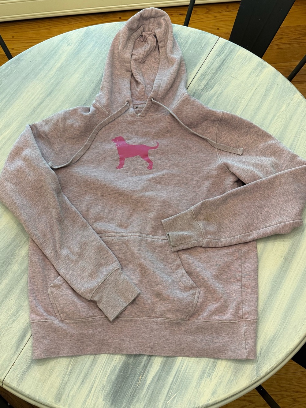 The Black Dog Hoodie Sweatshirt Heather Pink Women’s Small Preppy